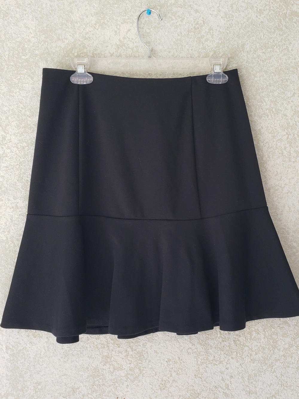 Daisy Fuentes Black A-Line Flared Mini Skirt Medium Ruffled